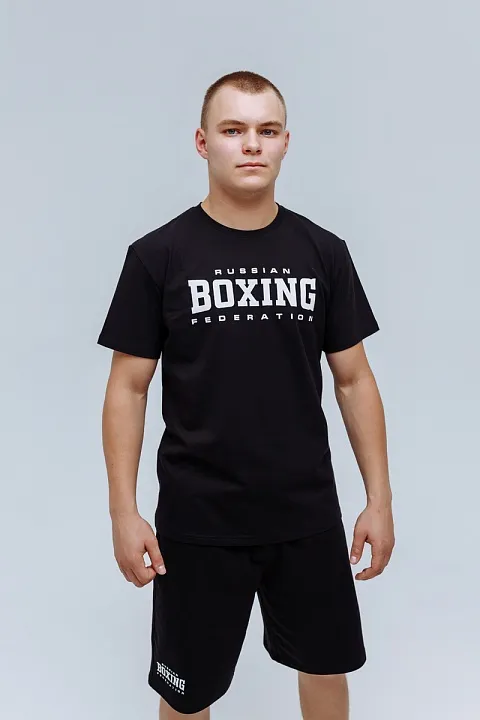 Футболка с принтом BOXING черная